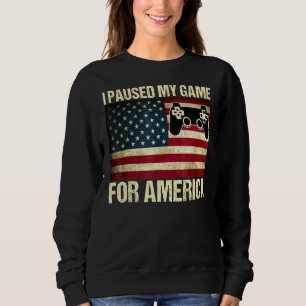 Sudadera Detuve Mi Juego Por La Fiesta De La Independencia