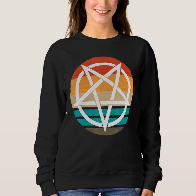 Sudadera Devil retro pentagram 666 (Anverso)