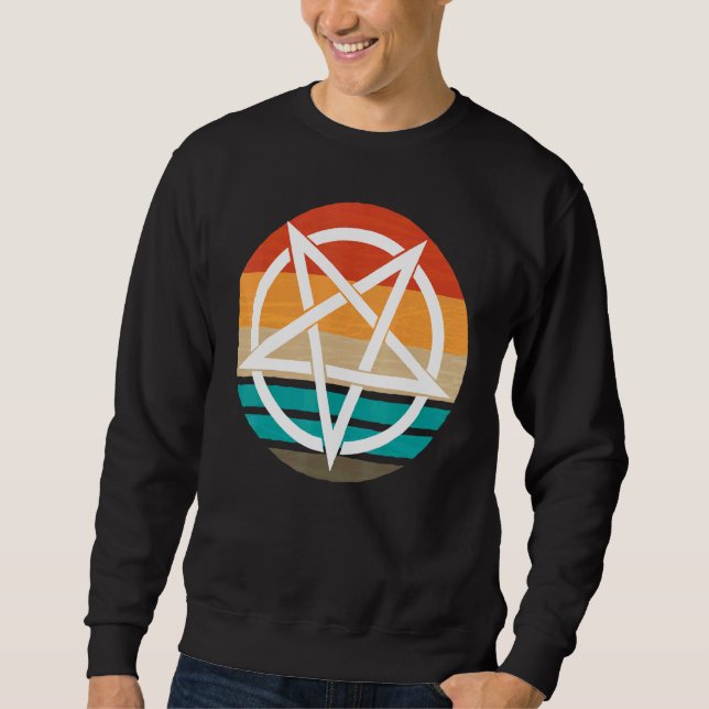 Sudadera Devil retro pentagram 666 (Anverso)