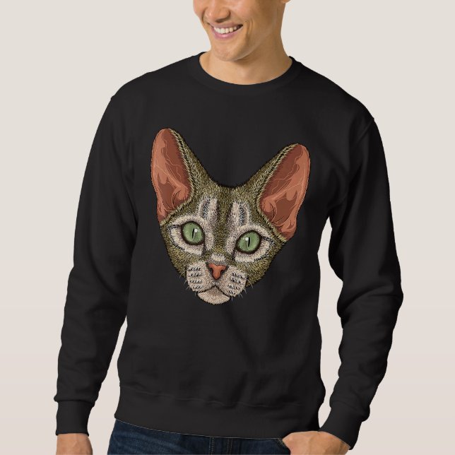 Sudadera Devon Rex Face Cute Devon Rex Cat Rex Animal (Anverso)