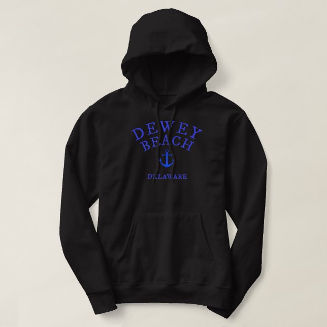 Sudadera Dewey Beach, Delaware Sea Town Tee, Náuticas (Diseño del anverso)