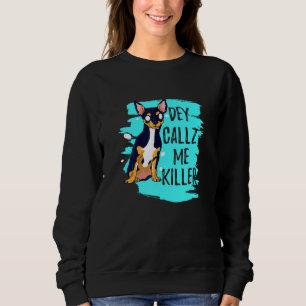 Sudadera Dey Callz Me Asesina Perro Chihuahua Con Ojos Amen