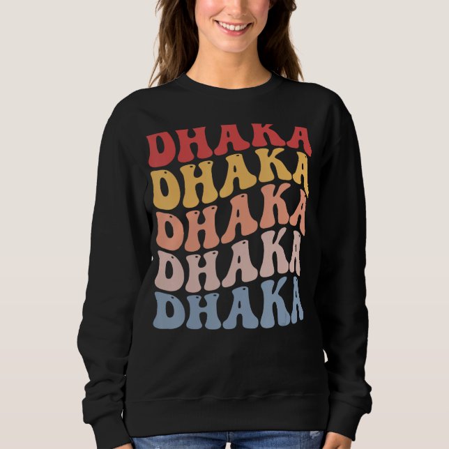 Sudadera Dhaka City Groovy Retro (Anverso)