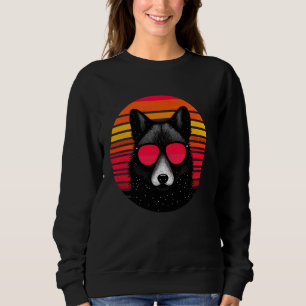 Sudadera Dhole Retro Vintage Sunset Animal Gafas de sol 70