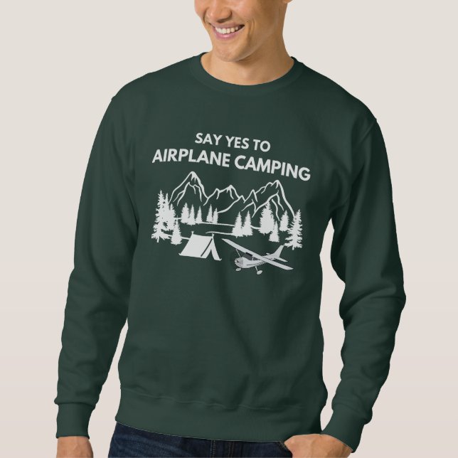 Sudadera Di Sí Al Campamento De Aviones, Diversión, Aviació (Anverso)