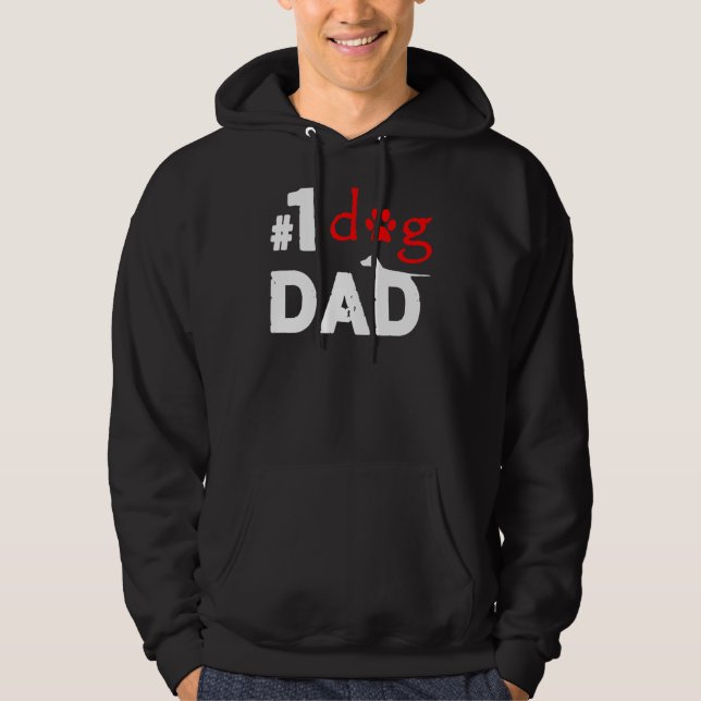 Sudadera Día 1 del padre del perro número uno (Anverso)