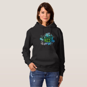Sudadera Día B (Cumpleaños) Rizz Verde Y Azul Monocromático