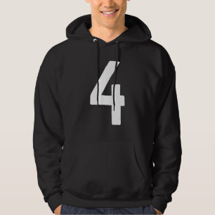 Sudadera Día B Número 4 Monograma Fuente Norwester Inicial