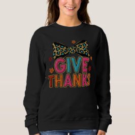 Sudadera Día de Acción de Gracias Brillante con Purpurina