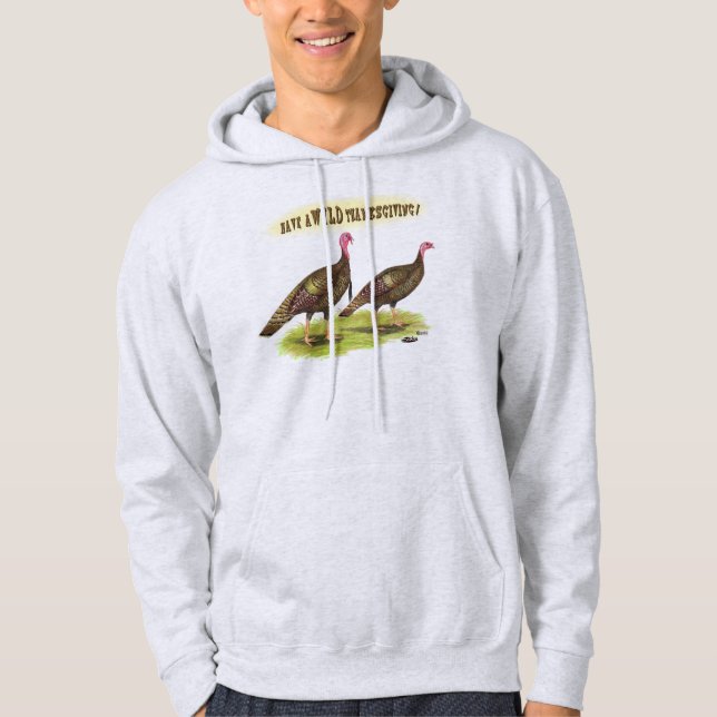 Sudadera Día de Acción de Gracias de la Salvaje Turquía (Anverso)