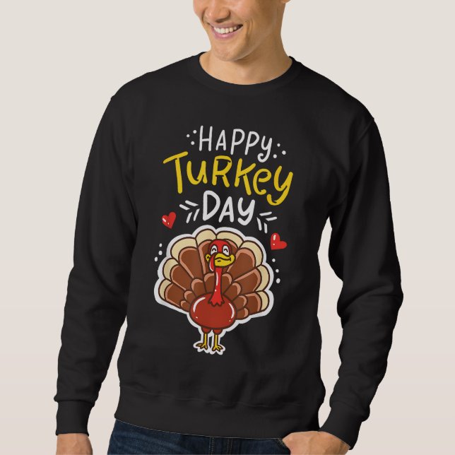 Sudadera Día de Acción de Gracias Feliz Día de Turquía Rega (Anverso)