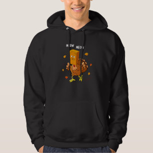 Sudadera Día de Acción de Gracias Pavo Divertido Gato Falso