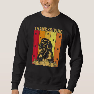 Sudadera Día de Acción de Gracias Retro Perro Terranova Rop