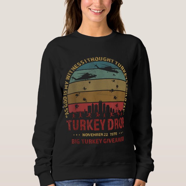 Sudadera Día de Acción de Gracias Turquía cae como Dios es  (Anverso)