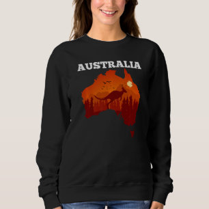 Sudadera Día de Australia Mapa Australiano Bandera Patrió