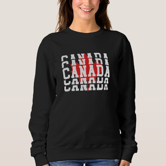Sudadera Día de Canadá Hoja de arce Patriótico Canadiense 1 (Anverso)