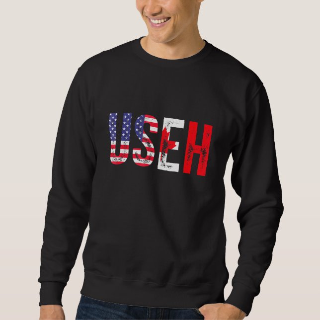Sudadera Día de Canadá Useh Canadiense Bandera Canadiense H (Anverso)