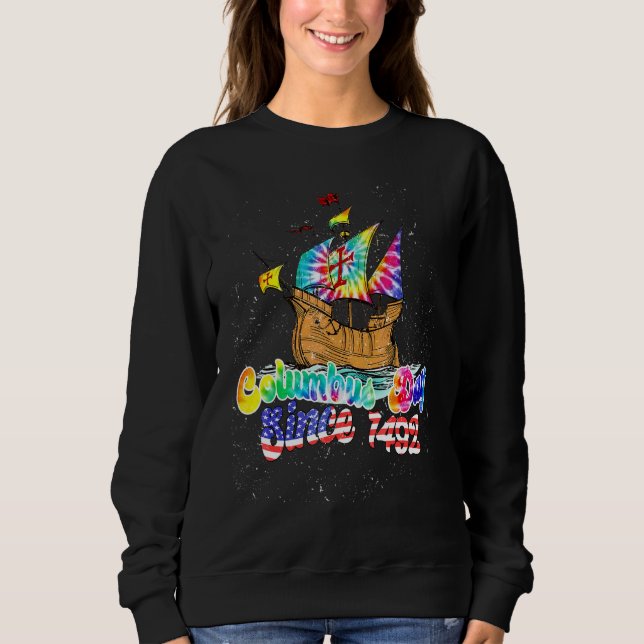 Sudadera Día de Colón Desde 1492 Cristóbal Colón Navegante (Anverso)