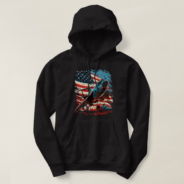 Sudadera Día de Conmemoración Flor de Adormidera Roja Águil (Diseño del anverso)