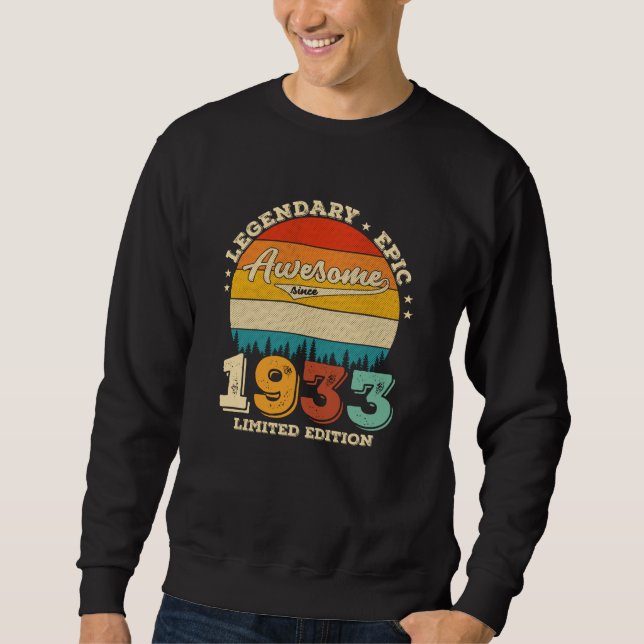Sudadera Día de cumpleaños 1933: 92d impresionante regalo d (Anverso)