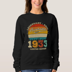 Sudadera Día de cumpleaños 1933: 92d impresionante regalo d