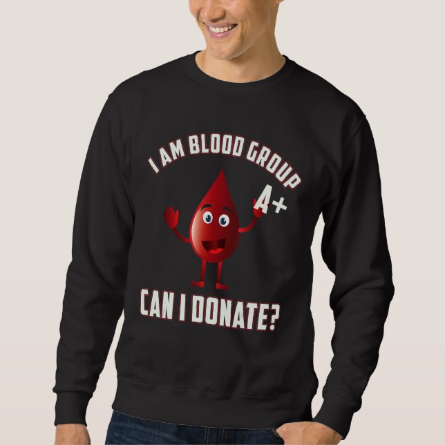 Sudadera Día de donación de sangre del grupo sanguíneo A po (Anverso)