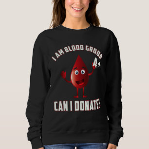 Sudadera Día de donación de sangre del grupo sanguíneo A po