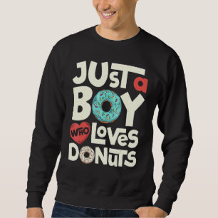 Sudadera Día de Donut Solo Un Niño Que Ama A Donuts Doughnu