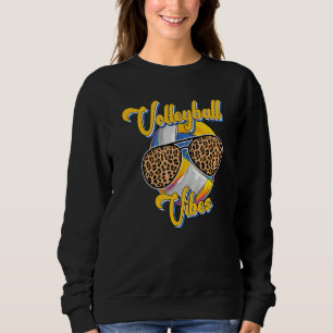 Sudadera Día de juego de voleibol Vibraciones de voleibol D
