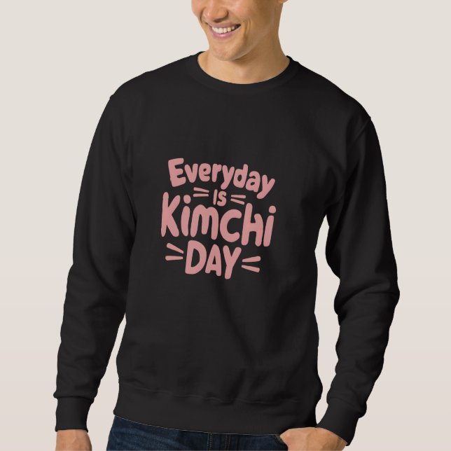 Sudadera Día de Kimchi: Comida coreana divertida sobre Gra (Anverso)