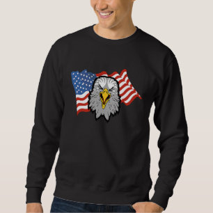 Sudadera Día de la Bandera Símbolo Americano Águila Patriót