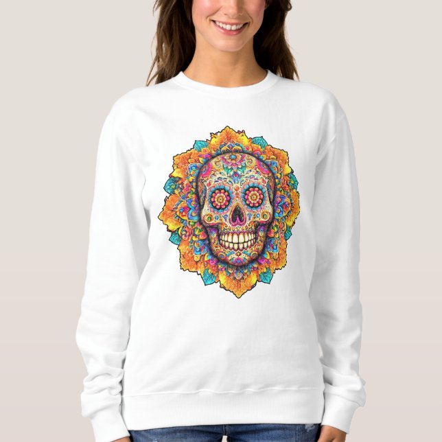 Sudadera Día de la Calavera del Azúcar Muerto (Anverso)