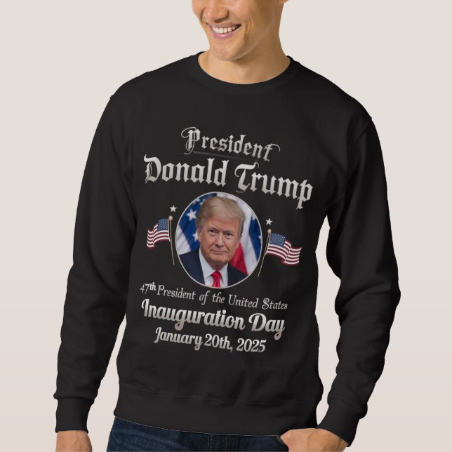 Sudadera Día de la Inauguración de Trump 2025 47º president (Anverso)