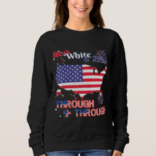 Sudadera Día de la Independencia Azul Blanco Rojo A Través