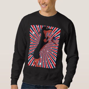 Sudadera Día de la Independencia de Doxie Cute Dachshund Pe