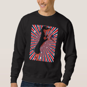 Sudadera Día de la Independencia de Doxie Cute Dachshund Pe