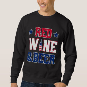 Sudadera Día De La Independencia De Vino Rojo Y Cerveza 4 D