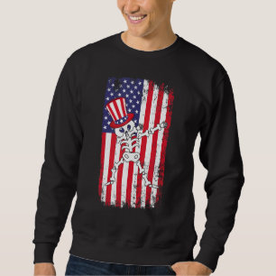 Sudadera Día de la Independencia del 4 de Julio Rojo Azul B