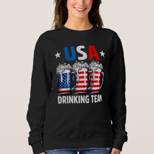 Sudadera Día de la Independencia Equipo de Bebida USA 4 de