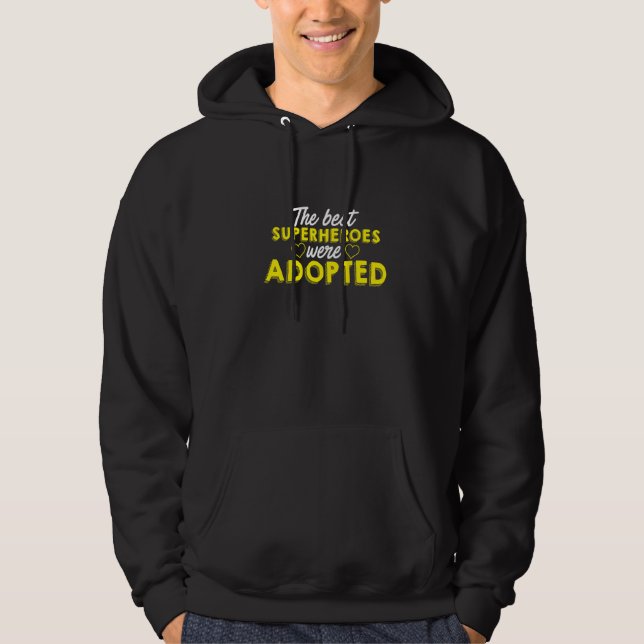 Sudadera Día de la Invitación de Adopción Mejor Héroe de la (Anverso)