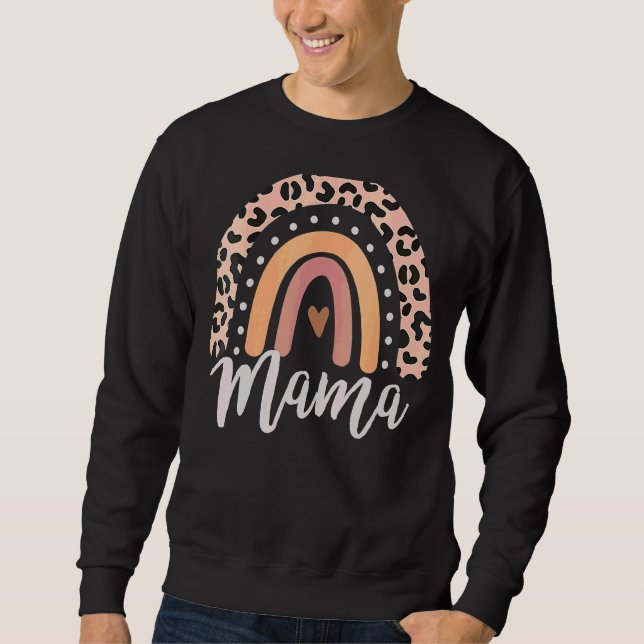 Sudadera Día de la Madre Boho Arcoiris mamá mamá mamá mamá  (Anverso)