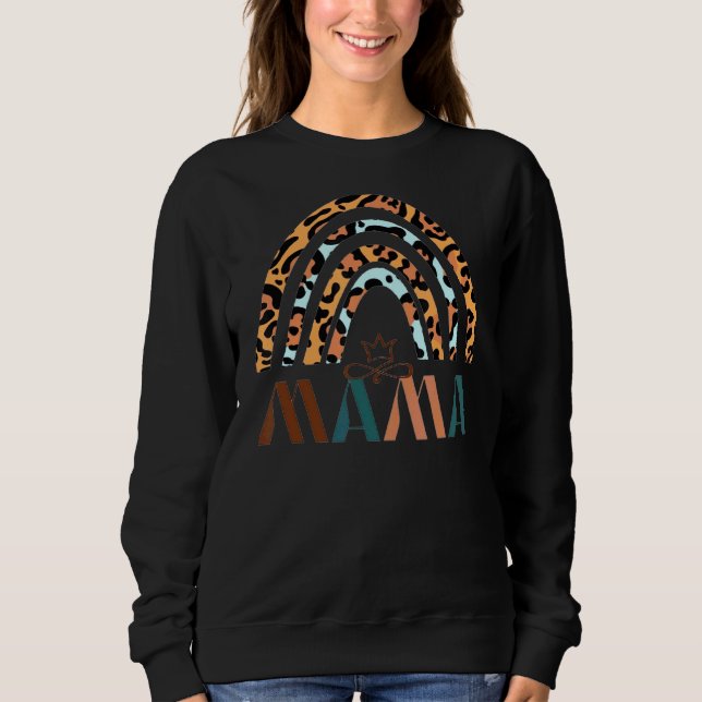 Sudadera Día de la Madre Boho Arcoiris Mamá mamá mamá mamá  (Anverso)