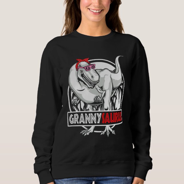 Sudadera Día de la Madre de Dinosaurio Grannysaurus Rex (Anverso)