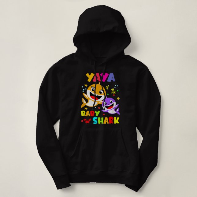Sudadera Día de la madre de la familia del tiburón Yaya Sha (Diseño del anverso)
