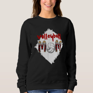 Sudadera Día de la madre de la madre del leopardo del volei