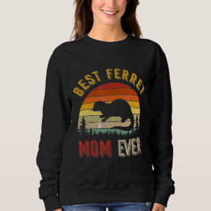 Sudadera Día de la Madre de la mejor madre de ferret vintag