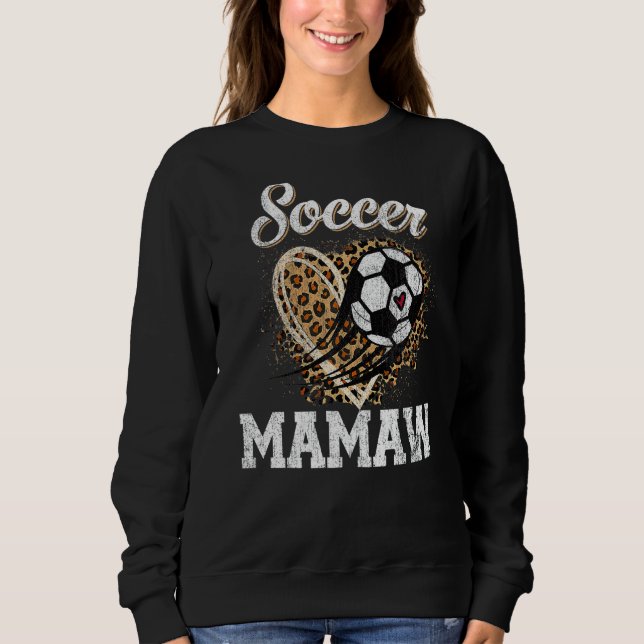 Sudadera Día de la Madre de la Pelota de Leopardo de Mamaw (Anverso)