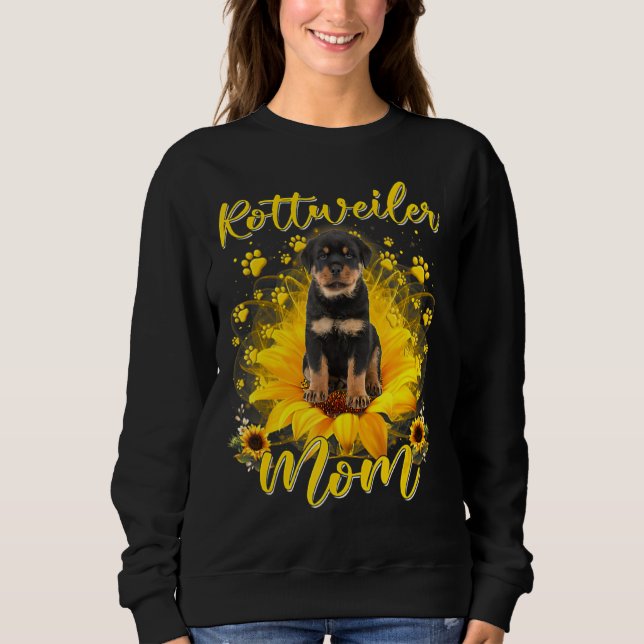 Sudadera Día de la madre de un perro de girasol femenino (Anverso)