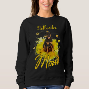 Sudadera Día de la madre del perro, el rotuiler del girasol