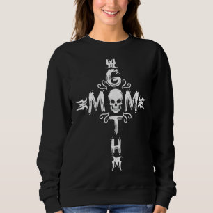 Sudadera Día de la Madre Emo Gótico Cruz Negra Gótico de cr